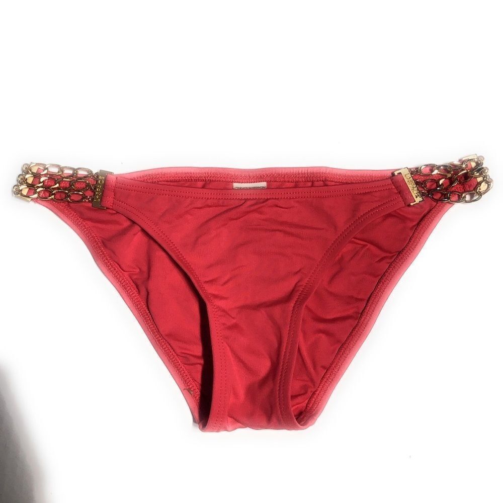 L Space Bikini Bottom With Gold Chain‎ Accents